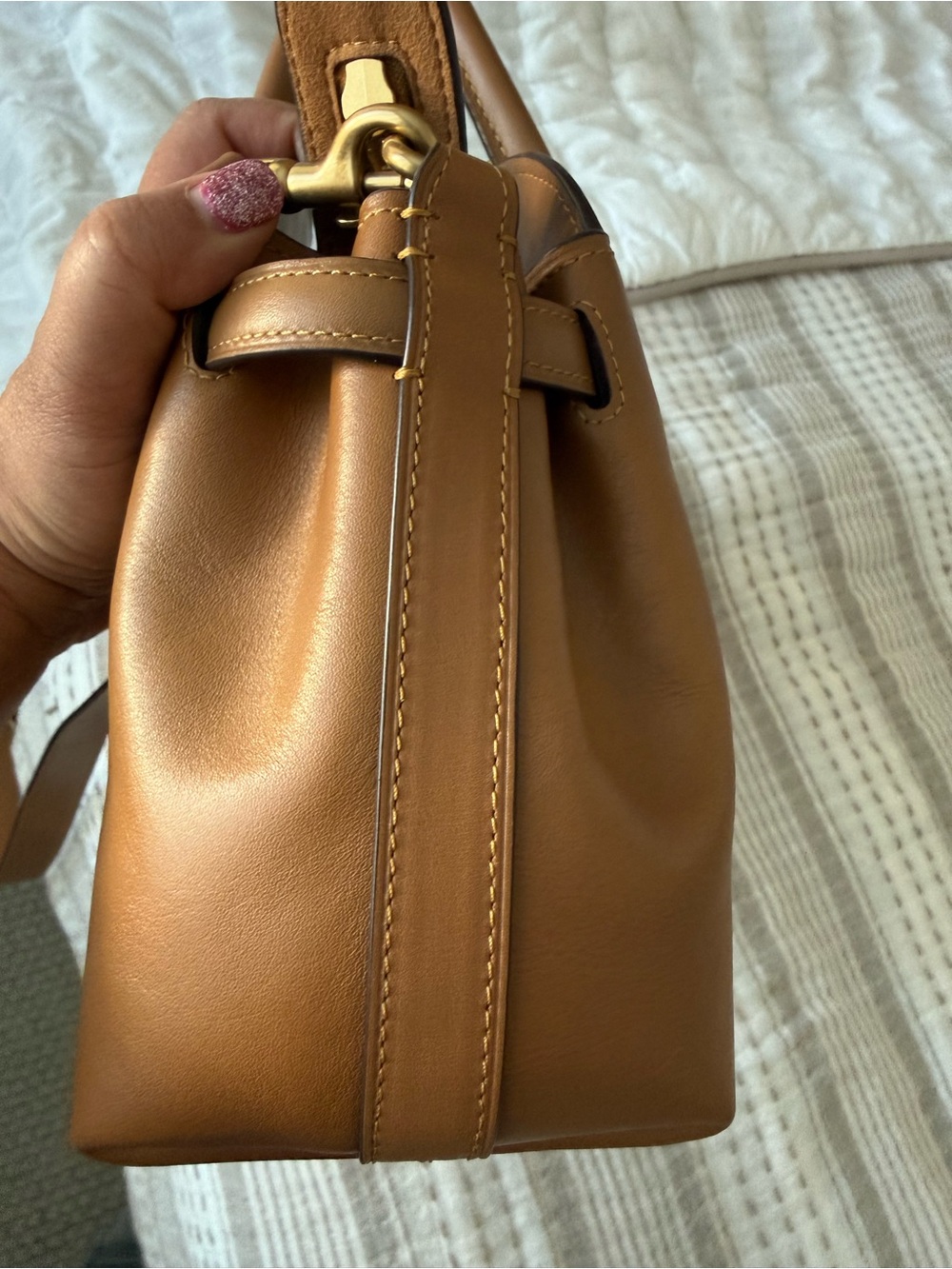 COACH Retail EMPIRE 28 in Honey Brown - Picture 8 of 16